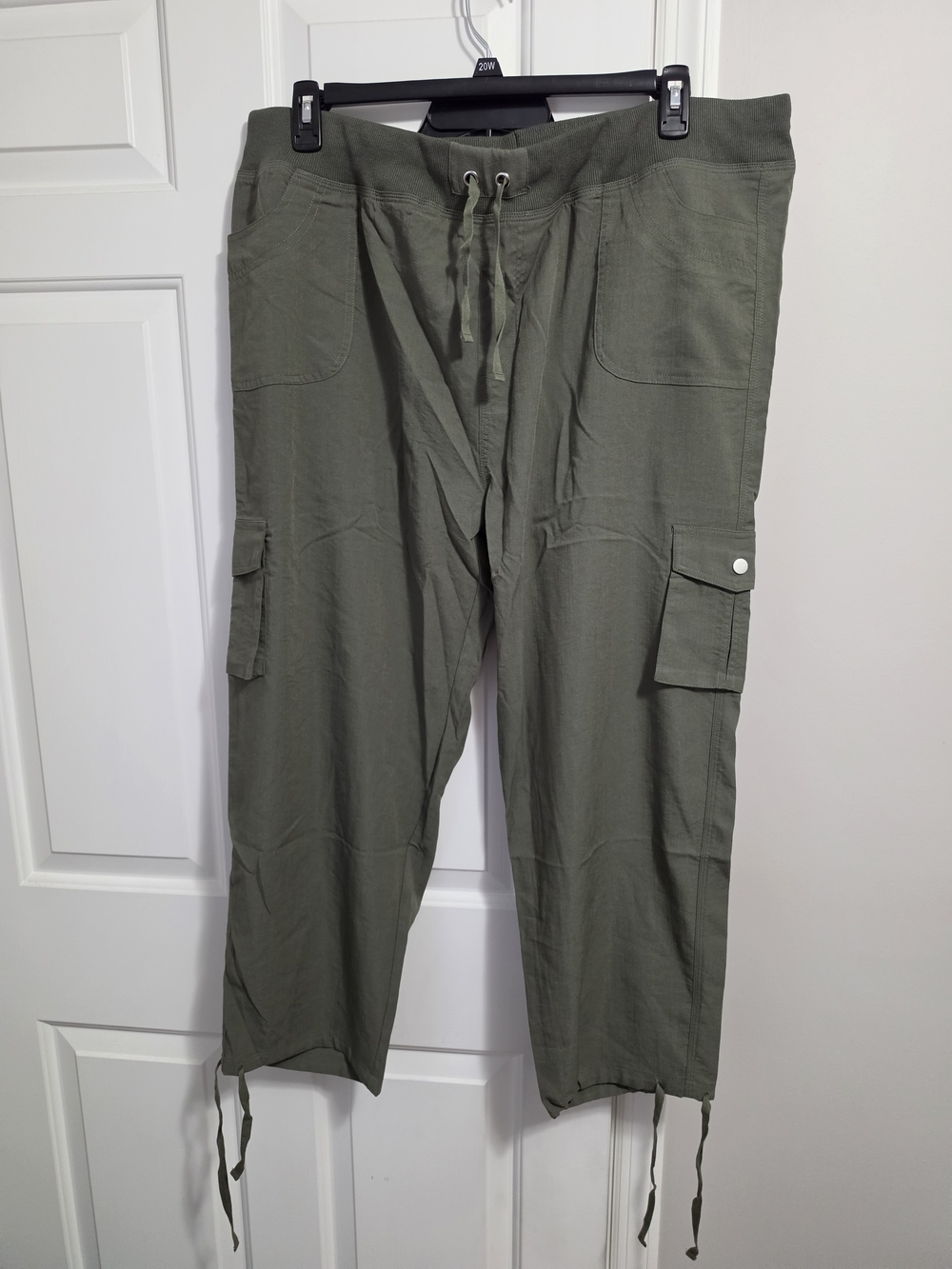 white birch Olive Cargo Drawstring Utility Pants 3X NWOT